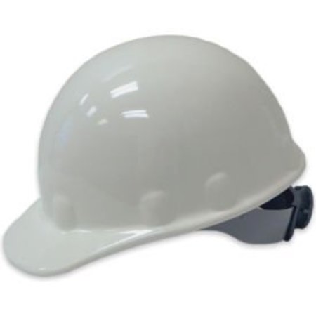 HONEYWELL NORTH Honeywell Fibre-Metal® Cap Style Hard Hat, Ratchet Suspension, White, HDPE, E2 Series E2RW01A000